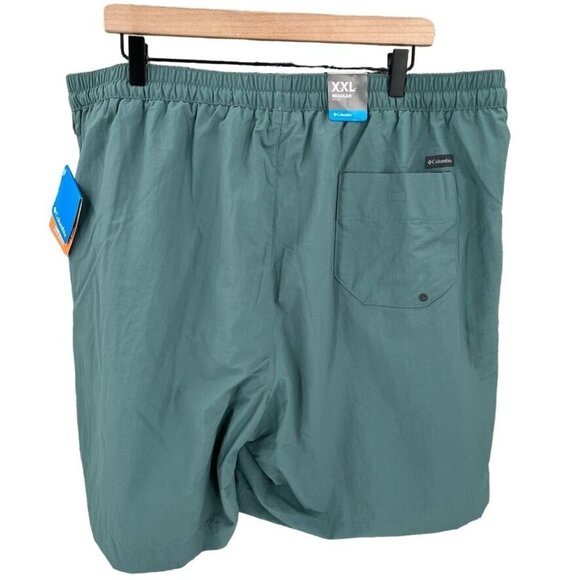 Columbia Mens Summerdry Water Short Size XXL Green 8" Inseam Omni-Shade - Picture 2 of 13